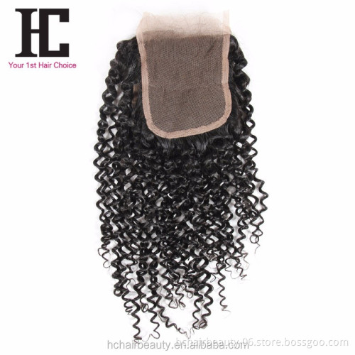 Cheap Wholesale Natural Color 4*4 Straight Curly Body Deep Water Weave 100% Virgin Human Hair Bundle with Closure for Women